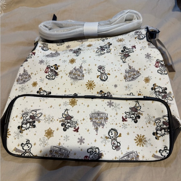 Dooney & Bourke White and Black Holiday Crossbody - Picture 2 of 5